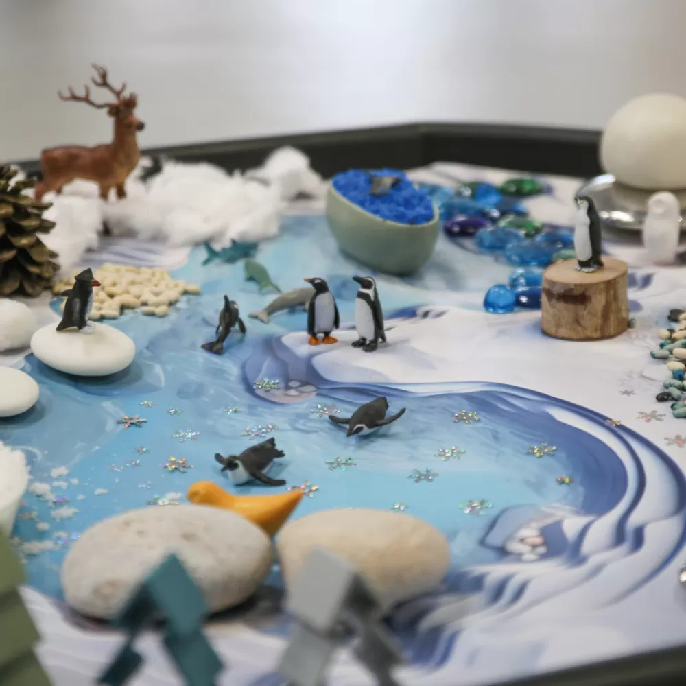 Décor monde hivernal pour bac d'exploration-HOPTOYS Best Sale