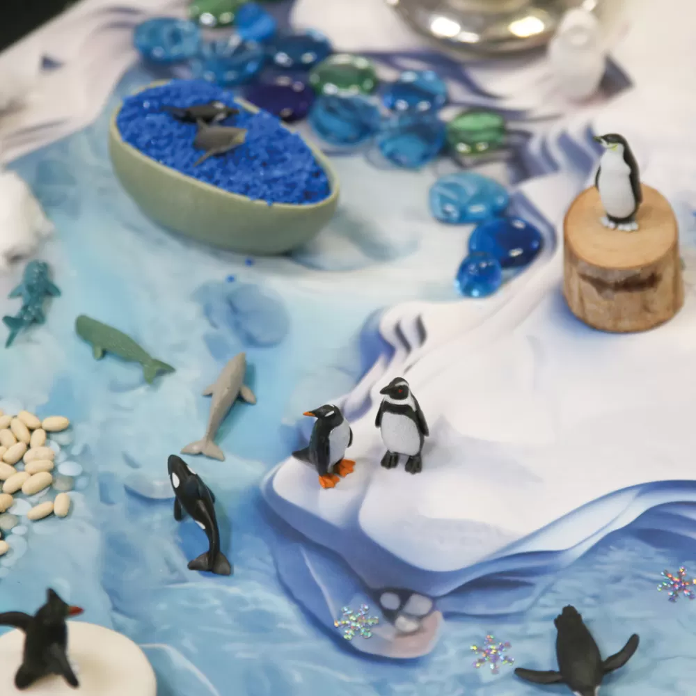 Décor monde hivernal pour bac d'exploration-HOPTOYS Best Sale