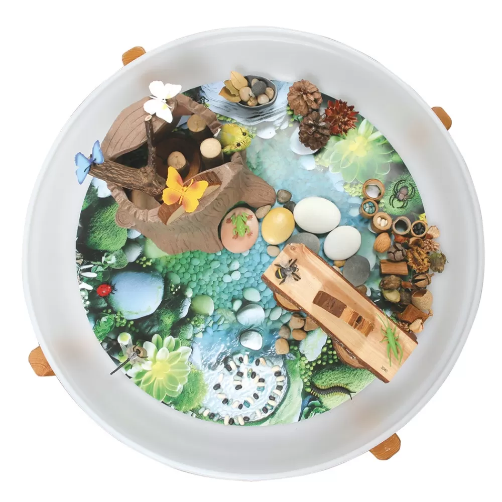 Décor sous-bois pour bac d'exploration rond-HOPTOYS Cheap