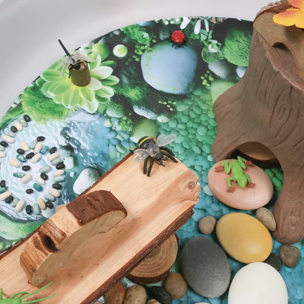 Décor sous-bois pour bac d'exploration rond-HOPTOYS Cheap