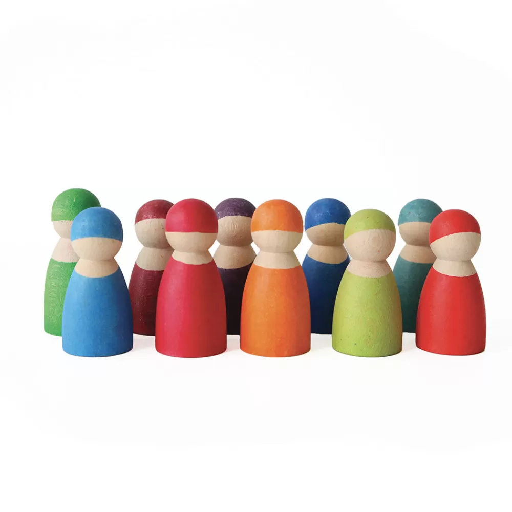 Lutins de bois multicolores par 12-HOPTOYS Best