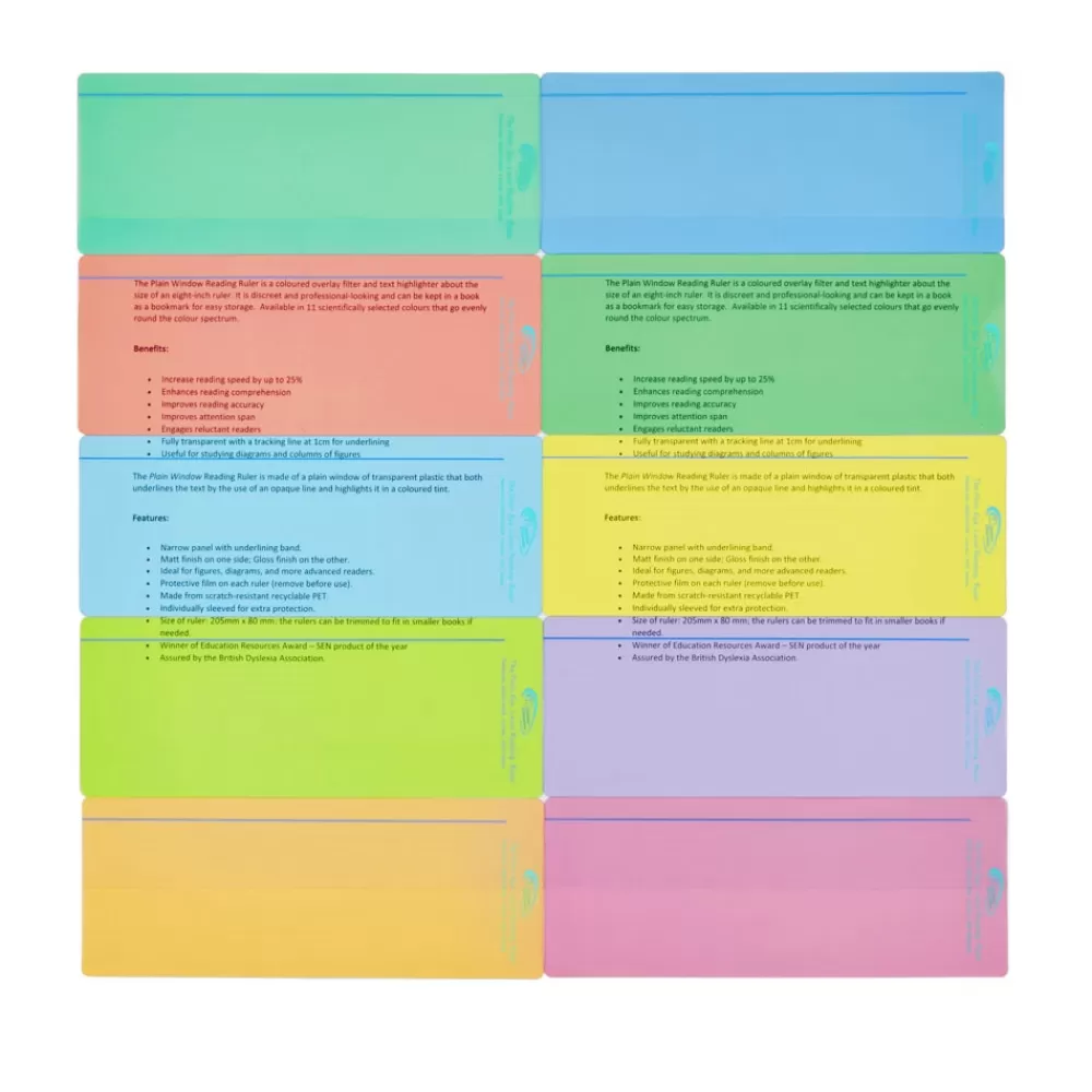 Règles de lecture colorées - souligner x10-HOPTOYS Sale