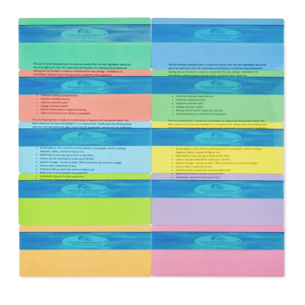 Règles de lecture colorées - surligner x10-HOPTOYS Fashion